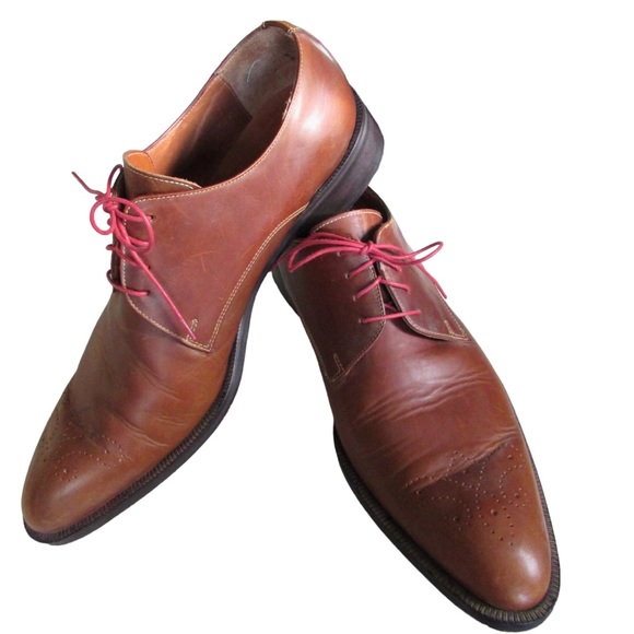 Mens Donald J Pliner Shoes Brown Leather Arizona - Picture 1 of 9